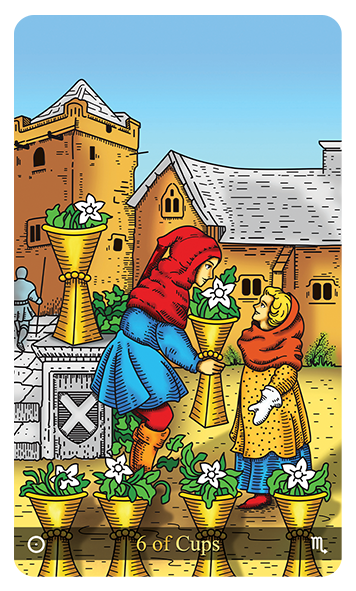 Tarot Card - Six of Cups (หกถ้วย)