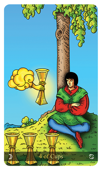 Tarot Card - Four of Cups (สี่ถ้วย)