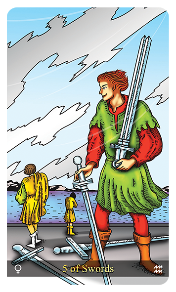 Tarot Card - Five of Swords (Cinco de Espadas)